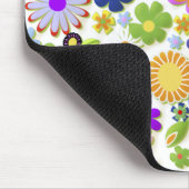 Fine Cool Flowers Cute Girly Retro Floral Muismat (Hoek)