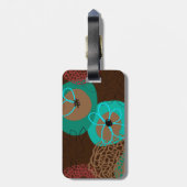 Fine Cute Cool Girly Retro Floral Mode Bagagelabel (Achterkant verticaal)