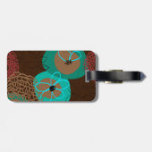 Fine Cute Cool Girly Retro Floral Mode Bagagelabel (Achterkant horizontaal)