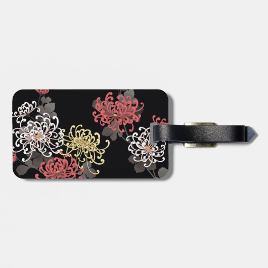 Fine Cute Cool Girly Retro Floral Mode Bagagelabel (Achterkant horizontaal)
