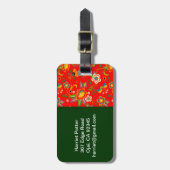 Fine Cute Cool Girly Retro Floral Mode Bagagelabel (Voorkant verticaal)