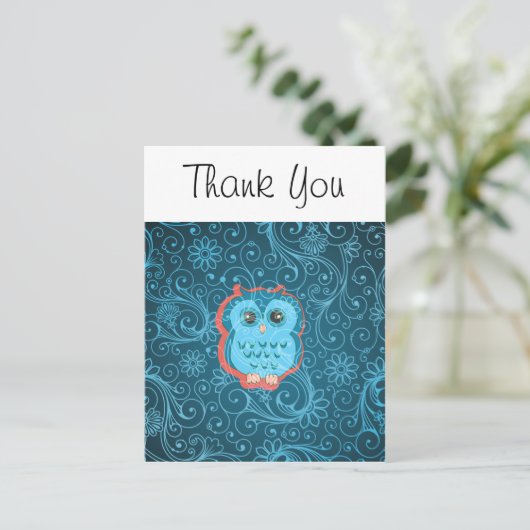 Fine Cute Cool Girly Retro Floral Mode Briefkaart (Staand voorkant)