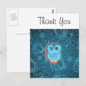 Fine Cute Cool Girly Retro Floral Mode Briefkaart (Voorkant / Achterkant)