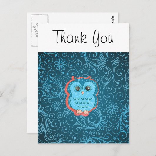 Fine Cute Cool Girly Retro Floral Mode Briefkaart (Voorkant / Achterkant)