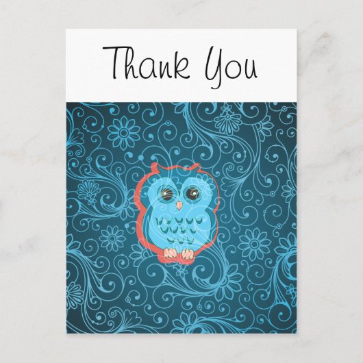 Fine Cute Cool Girly Retro Floral Mode Briefkaart (Voorkant)