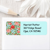 Fine Cute Cool Girly Retro Floral Mode Etiket (Insitu)