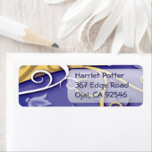 Fine Cute Cool Girly Retro Floral Mode Etiket (Insitu)