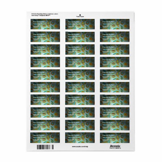 Fine Cute Cool Girly Retro Floral Mode Etiket (Full Sheet)