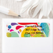 Fine Cute Cool Girly Retro Floral Mode Etiket (Insitu)