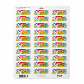 Fine Cute Cool Girly Retro Floral Mode Etiket (Full Sheet)