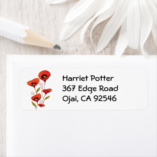 Fine Cute Cool Girly Retro Floral Mode Etiket (Insitu)