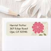 Fine Cute Cool Girly Retro Floral Mode Etiket (Insitu)