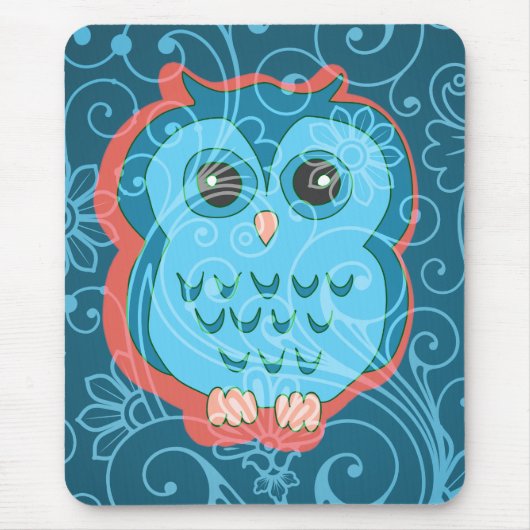 Fine Cute Cool Girly Retro Floral Mode Muismat (Voorkant)