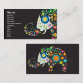 Fine Cute Cool Girly Retro Floral Mode Visitekaartje (Voorkant / Achterkant)