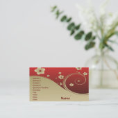 Fine Cute Cool Girly Retro Floral Mode Visitekaartje (Staand voorkant)