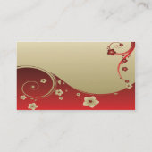 Fine Cute Cool Girly Retro Floral Mode Visitekaartje (Achterkant)