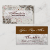 Fine Cute Cool Girly Retro Floral Mode Visitekaartje (Voorkant / Achterkant)