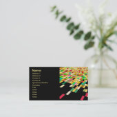 Fine Cute Cool Girly Retro Floral Mode Visitekaartje (Staand voorkant)