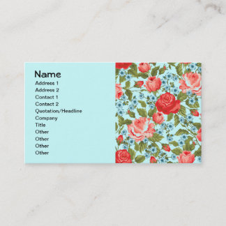 Fine Cute Cool Girly Retro Floral Mode Visitekaartje