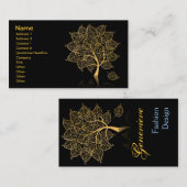 Fine Cute Cool Girly Retro Floral Mode Visitekaartje (Voorkant / Achterkant)