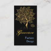 Fine Cute Cool Girly Retro Floral Mode Visitekaartje (Achterkant)