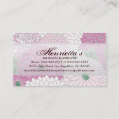 Fine Cute Cool Girly Retro Floral Mode Visitekaartje (Achterkant)