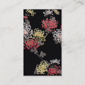 Fine Cute Cool Girly Retro Floral Mode Visitekaartje (Achterkant)