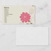 Fine Cute Cool Girly Retro Floral Mode Visitekaartje (Voorkant / Achterkant)