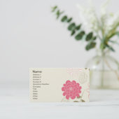 Fine Cute Cool Girly Retro Floral Mode Visitekaartje (Staand voorkant)