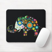Fine Cute Flower Elephant Floral Mode Muismat (Met muis)
