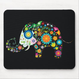 Fine Cute Flower Elephant Floral Mode Muismat