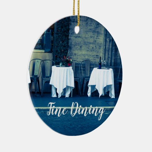 Fine Dining Restaurant for Food Lover and Gourmet Keramisch Ornament (Rechts)