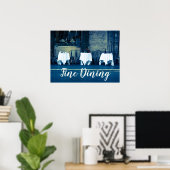 Fine Dining Restaurant for Food Lover and Gourmet Poster (Thuiskantoor)