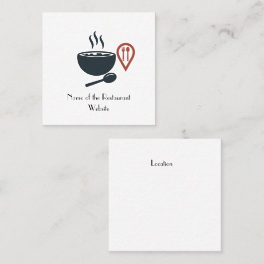 Fine Dining Restaurant Visitekaartje (Voorkant / Achterkant)