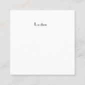 Fine Dining Restaurant Visitekaartje (Achterkant)