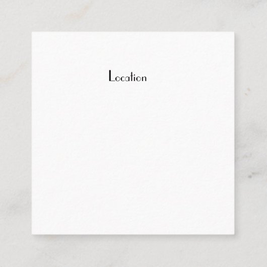 Fine Dining Restaurant Visitekaartje (Achterkant)