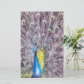 Fine Feather Peacock Mating Plumage Briefpapier (Staand voorkant)