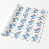 Fine Feathered Friends-Hippo en Vogels Cadeaupapier (Uitgerold)
