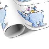 Fine Feathered Friends-Hippo en Vogels Cadeaupapier (Rol Hoek)