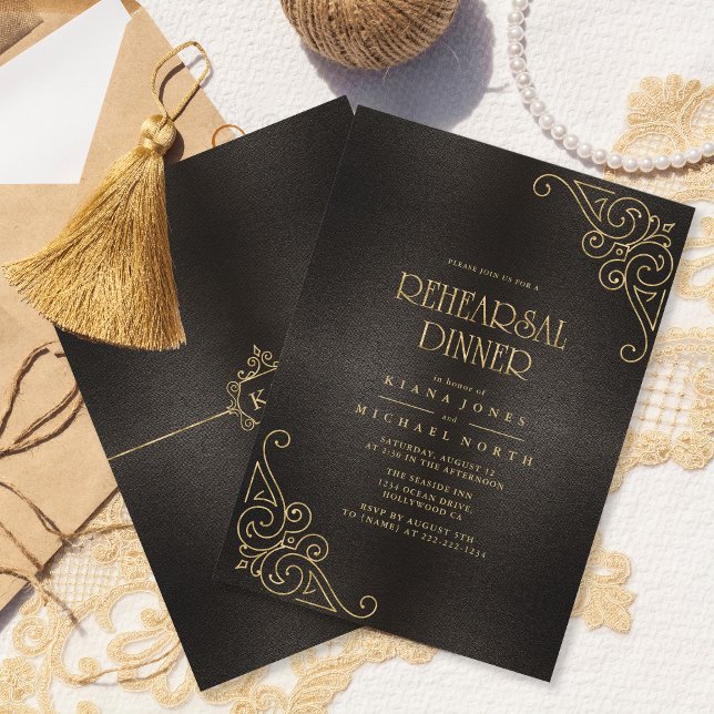 Fine Filigree Gold Rehearsal Dinner ID871 (Creator heeft geüpload)