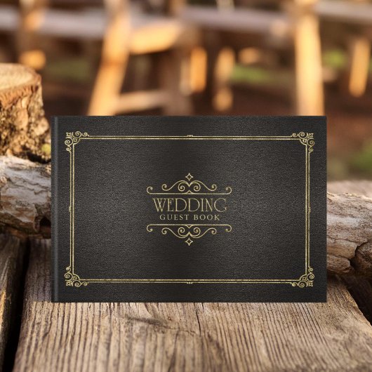 Fine Filigree Gold Wedding ID871 Gastenboek
