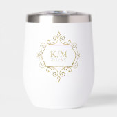 Fine Filigree Gold Wedding Initialen ID871 (Voorkant)