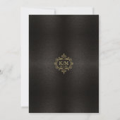 Fine Filigree Gold Wedding Menu ID871 (Achterkant)
