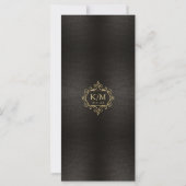 Fine Filigree Gold Wedding Menu V2 ID871 (Achterkant)