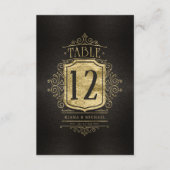 Fine Filigree Gold Wedding Table Number ID871 Kaart (Voorkant)