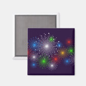 Fine Fireworks Cute Cool Girly Retro Vector Magneet (Voorkant / Achterkant)