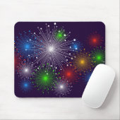 Fine Fireworks Cute Cool Girly Retro Vector Muismat (Met muis)