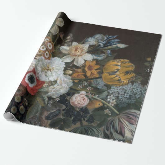 Fine Floral Decoupage Poster Cadeaupapier (Uitgerold)