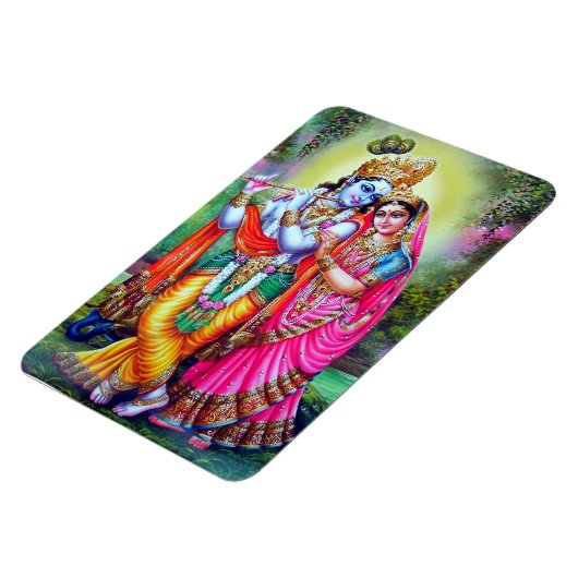 Fine Floral  Krishna Radha Magneet (Linkerzijde)