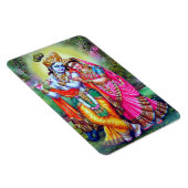 Fine Floral Krishna Radha Magneet (Rechterzijde)